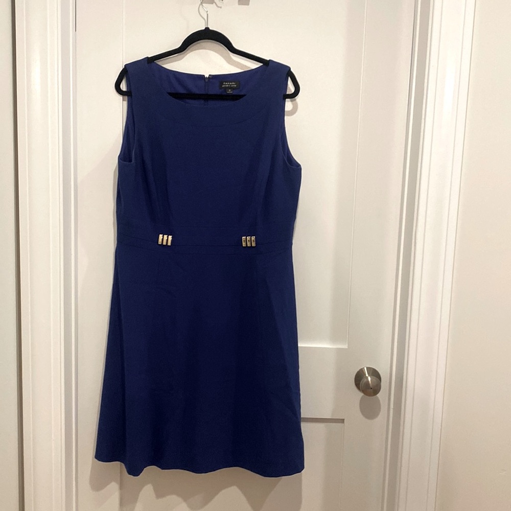 Tahari blue dress